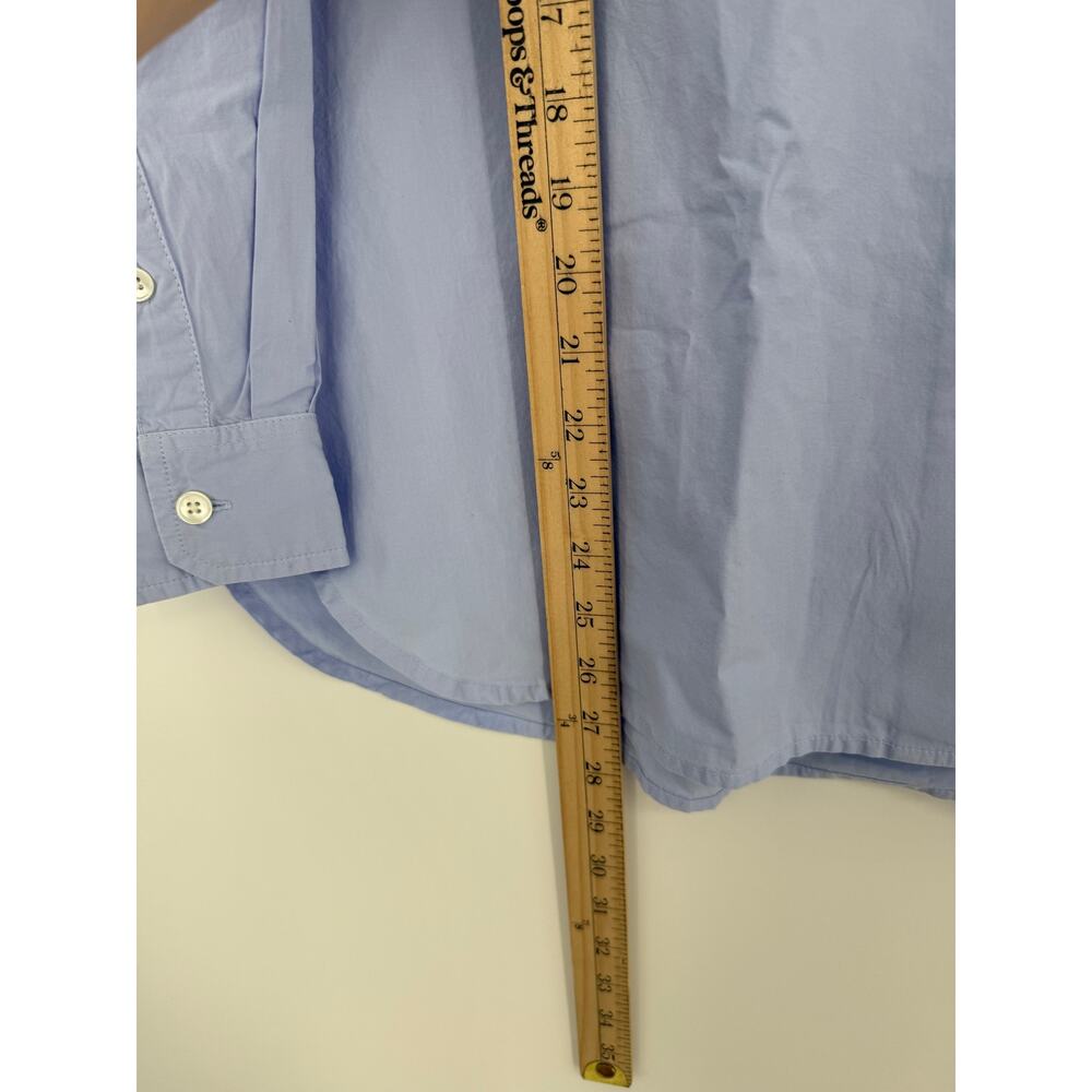 Madewell The Easy Shirt in Poplin Light Blue Oversized Button Front Blouse M NWT - Picture 6 of 10